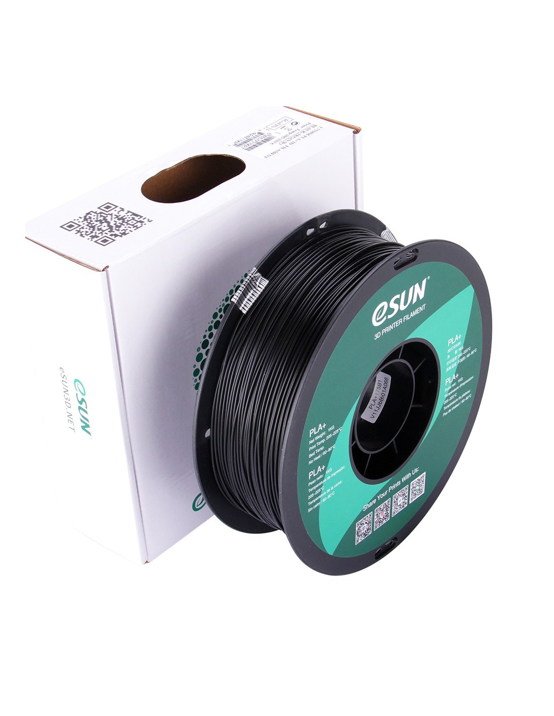 eSun PLA+ | 3D Printing Filament | 1.75 mm (1Kg) | Black