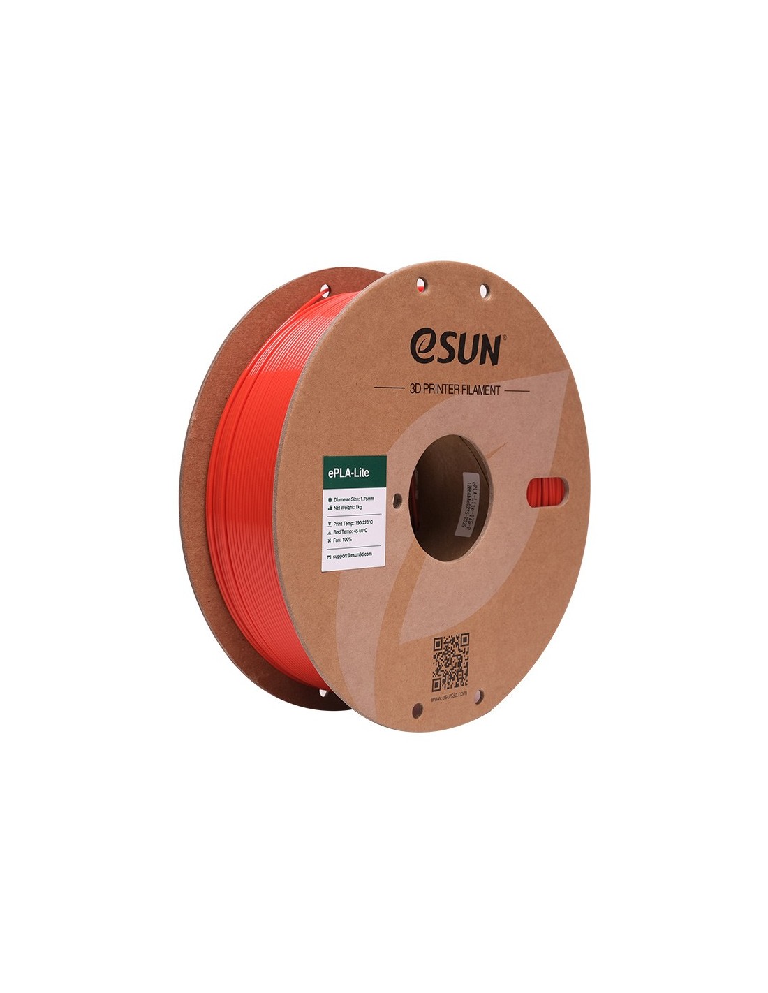 eSun ePLA-Lite | 3D-Druck Filament | 1.75mm (1Kg) | Rot