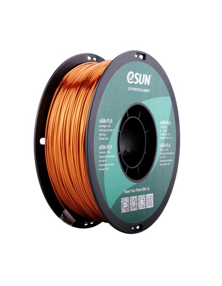 eSun ePLA-Silk : Filament pour impression 3D : 1.75 mm (1Kg) : Cuivre