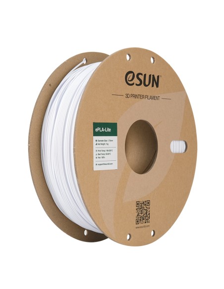 eSun ePLA-Lite | 3D Printing Filament | 1.75 mm (1Kg) | Cool White - White