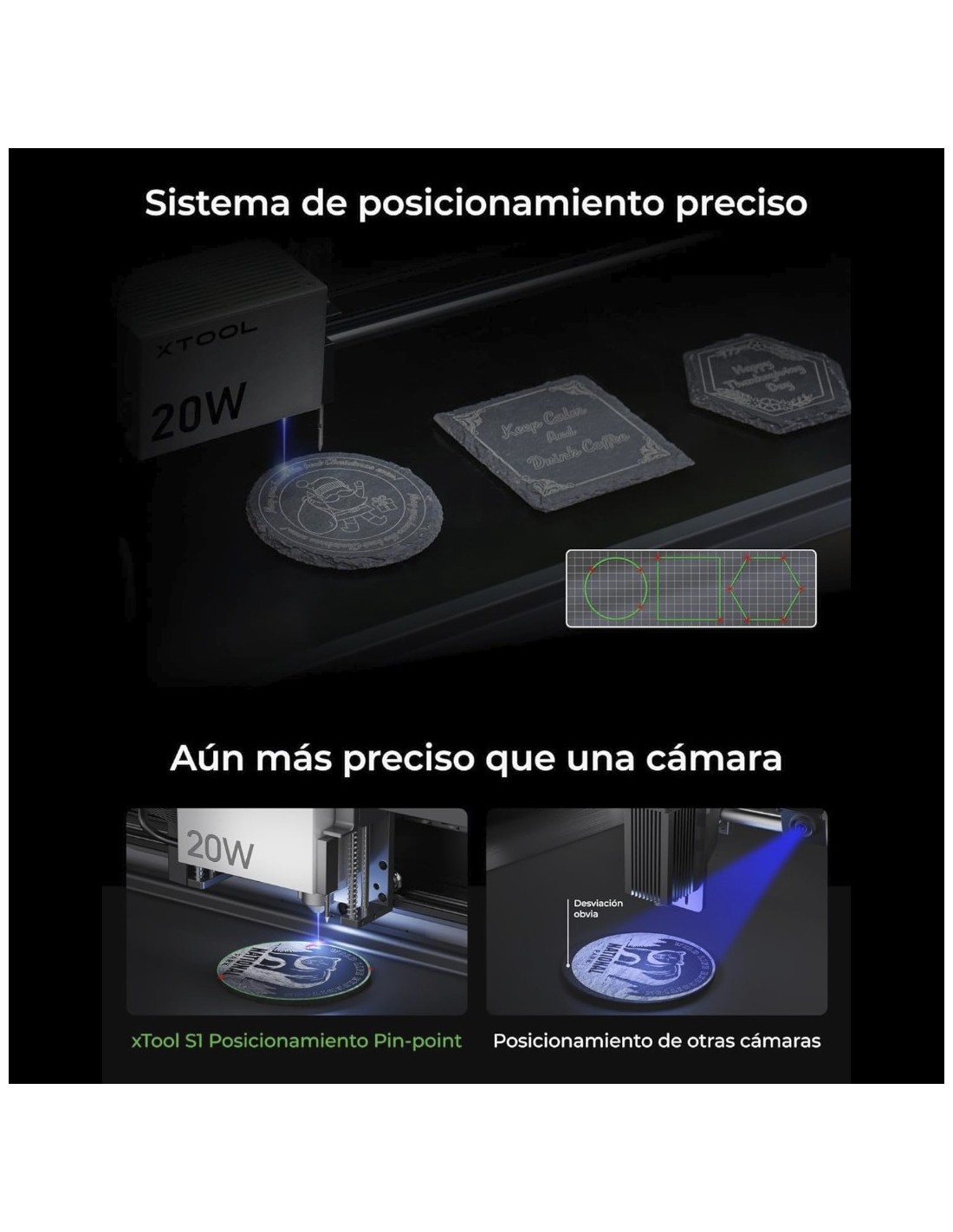 xTool S1 - 20W (Basic Kit) - Lasergraverings- og skæremaskine