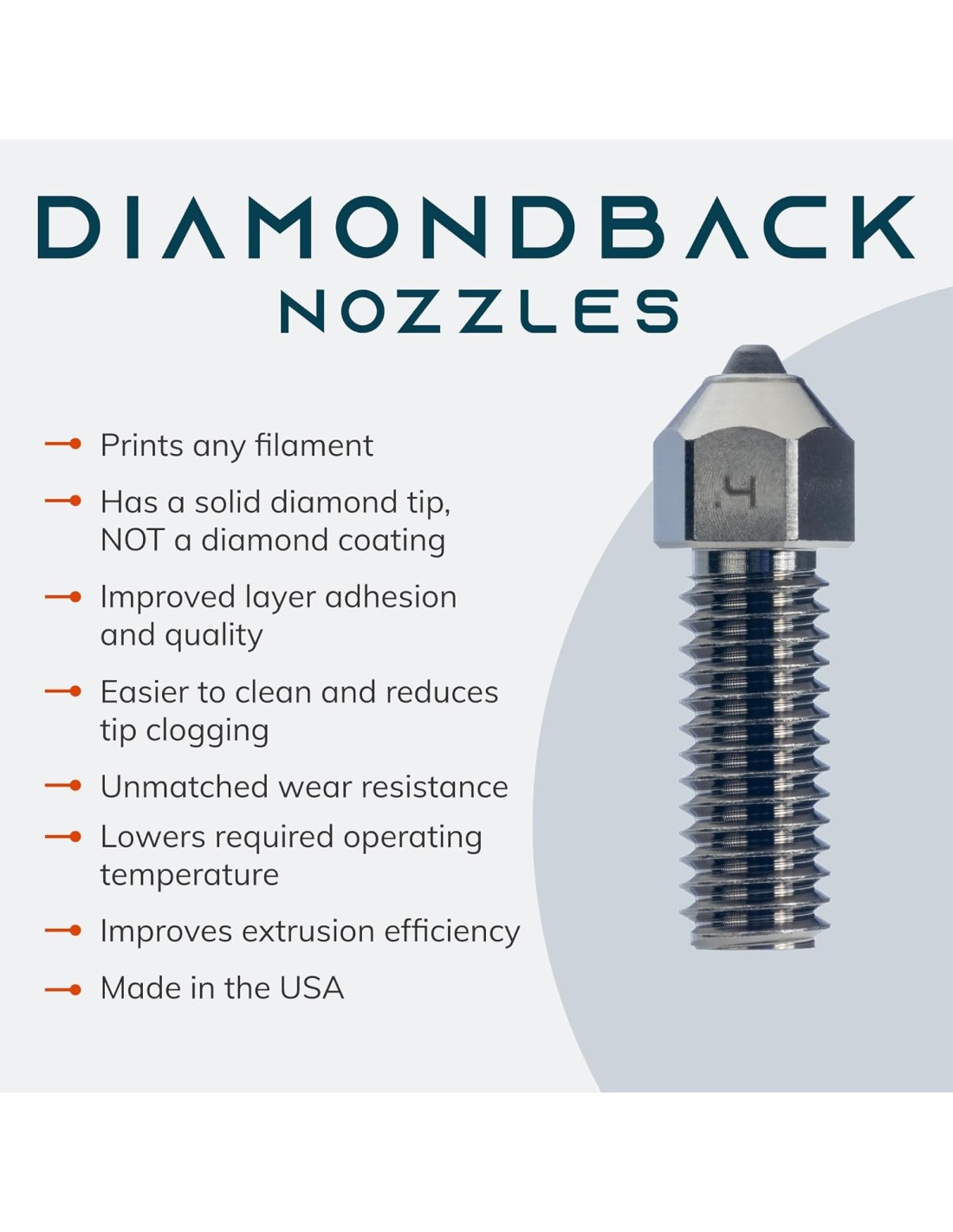 DiamondBack K1 kompatible Düse - 0,4 mm