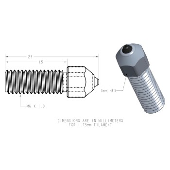 DiamondBack K1 Compatible Nozzle - 0,4 mm