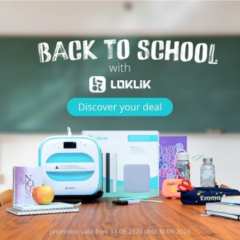 LOKLiK Easy Heat Press - Kit de démarrage pour la rentrée scolaire