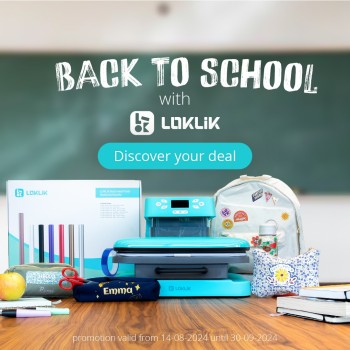 LOKLiK Auto Heat Press - Kit de démarrage pour la rentrée scolaire