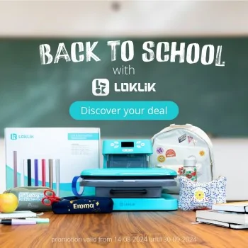 LOKLiK Auto Heat Press - Kit de démarrage pour la rentrée scolaire