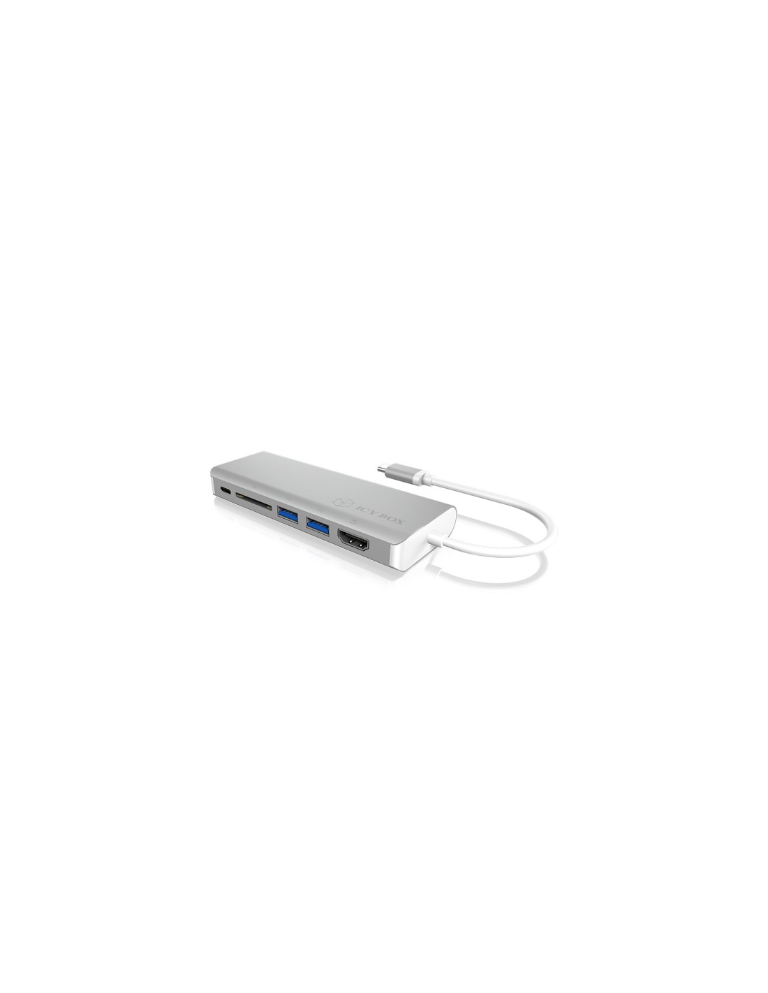  IB-DK4034-CPD Adaptador Portátil de USB Type-C a HDMI, USB, SD, Type-C, LAN