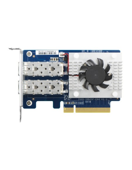 Tarjeta de red  QXG-10G2SF-CX4 Tarjeta de red 10 Gigabit SFP+ x 2 (PCIe 3.0 x8) compatible con Windows, QNAP QTS y Linux