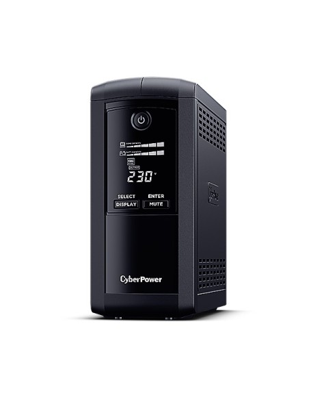  CyberPower VP700ELCD 700VA 390W, 4 enchufes + LCD + USB + GREENPOWER