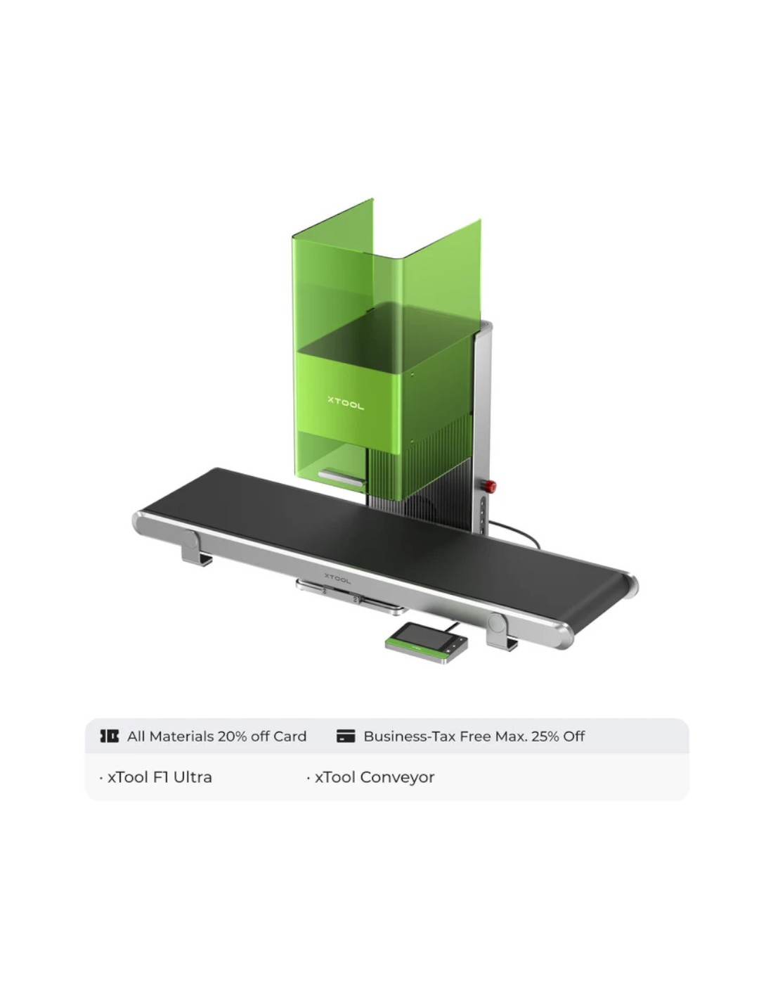 xTool F1 Ultra 20W + Winkelmesser | Dualer Faser- und Dioden-Lasergravierer