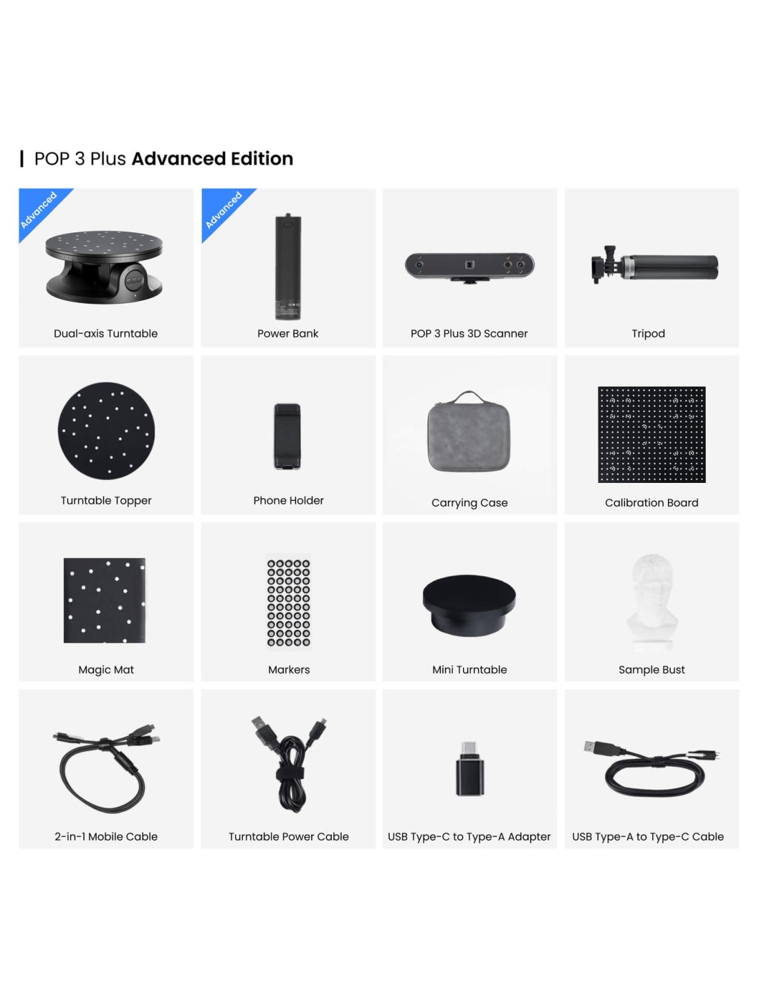 Revopoint POP 3 Plus 3D Scanner - Edição avançada