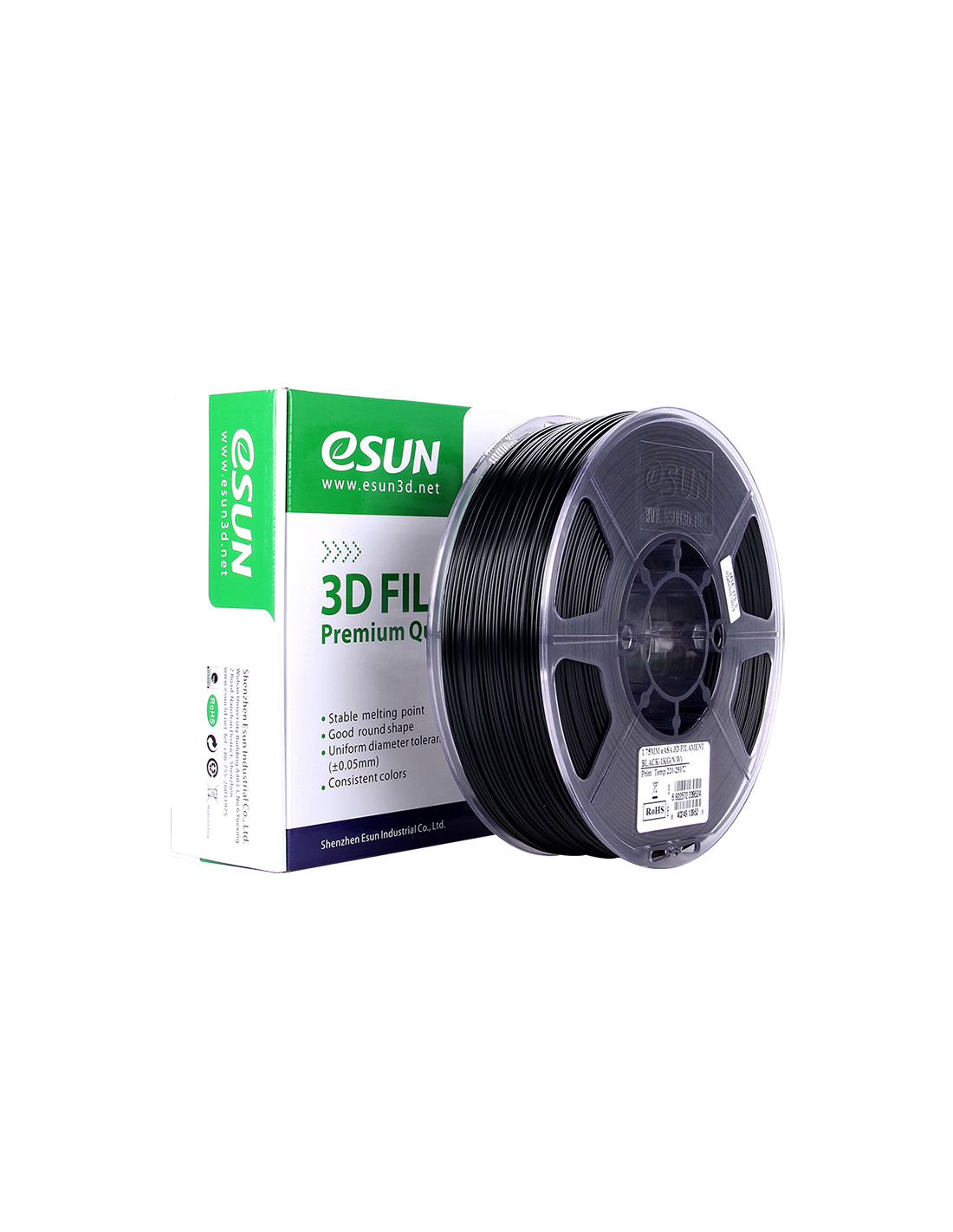 eSun eASA | Filamento para impressão 3D | 1,75 mm (1Kg) | Preto