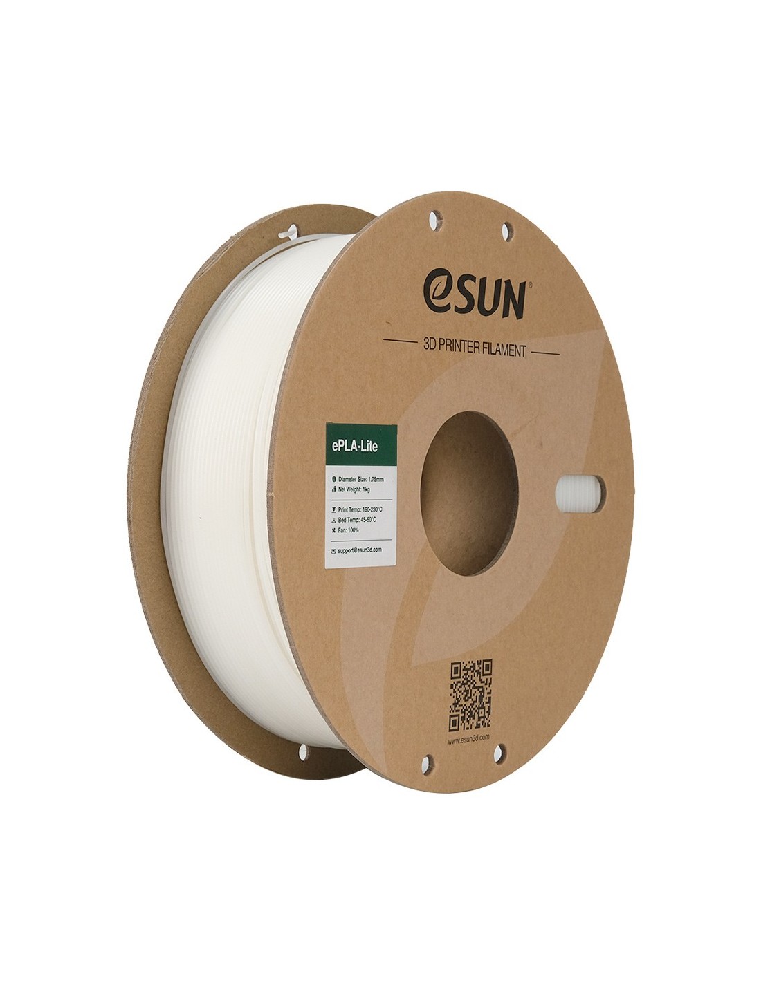 eSun ePLA-Lite | 3D-Druck Filament | 1,75 mm (1Kg) | Weiß