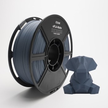 eSun ePLA-Matte | Filamento para impressão 3D | 1,75 mm (1Kg) | Cinzento escuro