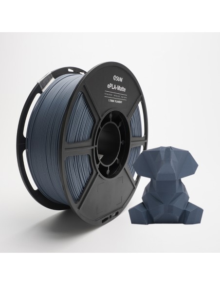 eSun ePLA-Matte | Filamento para impressão 3D | 1,75 mm (1Kg) | Cinzento escuro