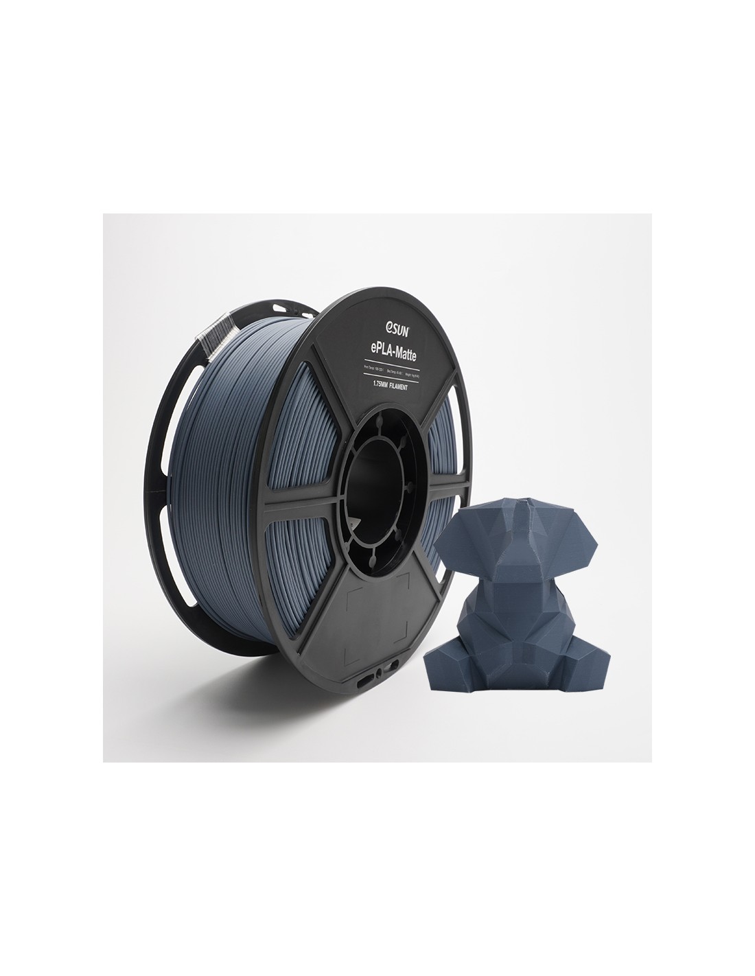 eSun ePLA-Matte | 3D-Druck Filament | 1,75 mm (1Kg) | Dunkelgrau