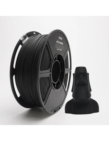 eSun ePLA-Matte : Filament pour impression 3D : 1.75 mm (1Kg) : Noir