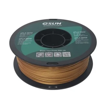 eSun ePLA-Metal | Filamento para impresión 3D | 1,75 mm (1Kg) | Oro