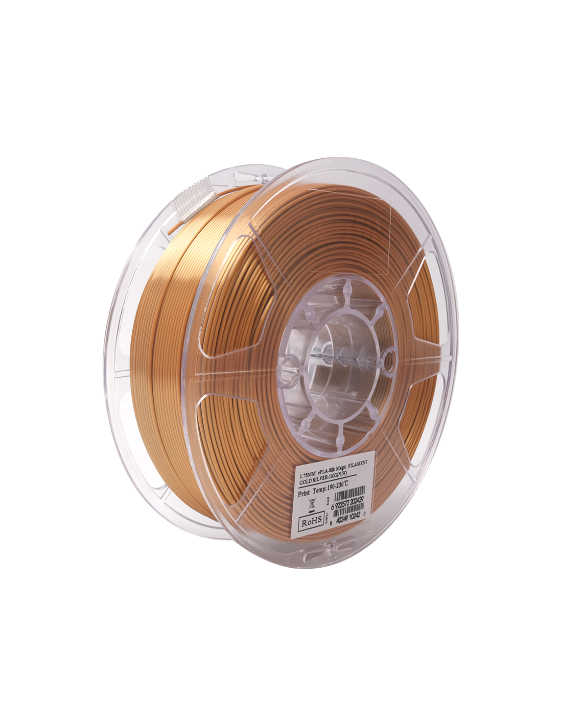 eSun ePLA-Silk Magic - Doppelfarben | 3D-Druck Filament | 1,75 mm (1Kg) | Gold/Silber