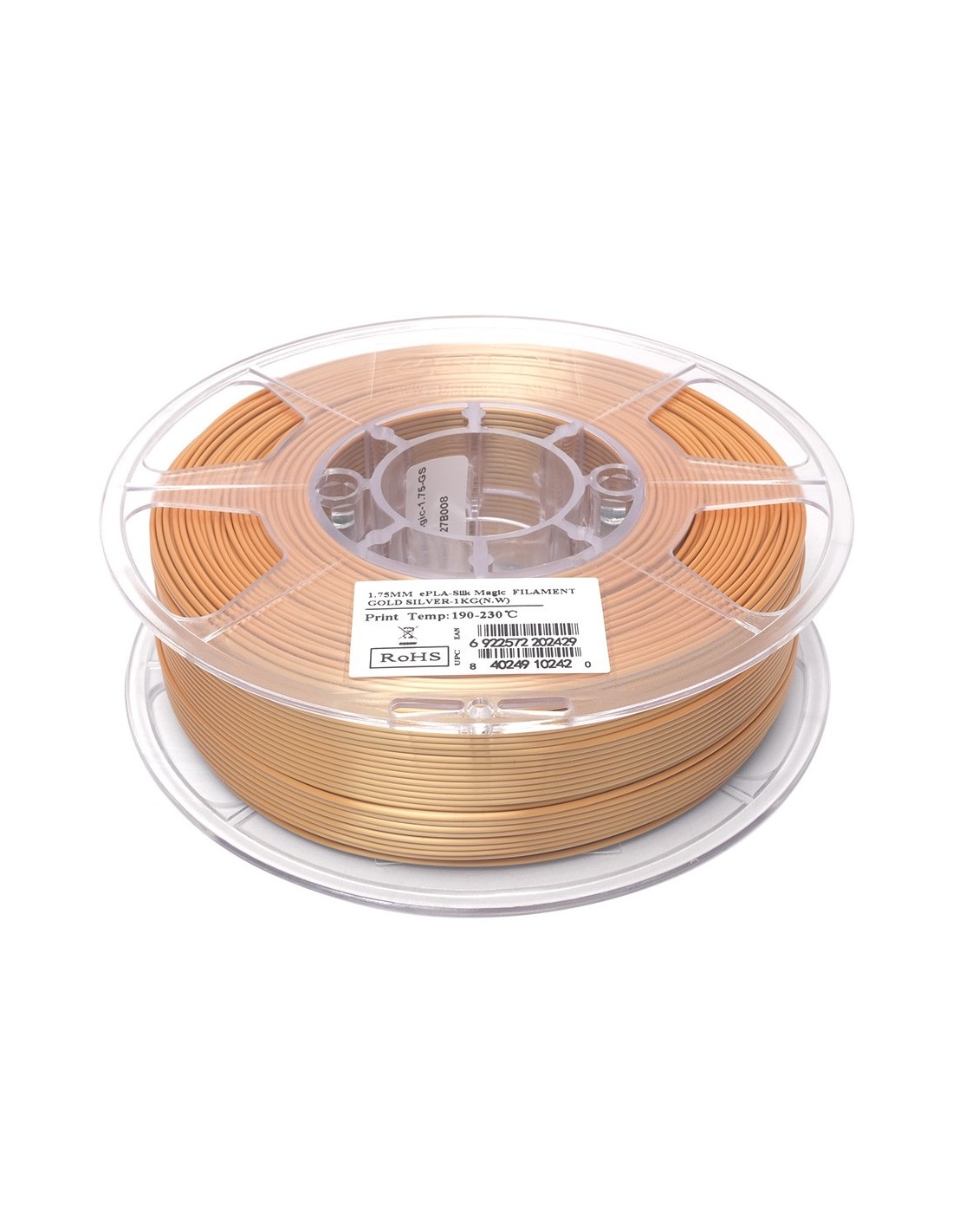 eSun ePLA-Silk Magic - Zweifarbig | 3D-Druck Filament | 1,75 mm (1Kg) | Gold/Silber