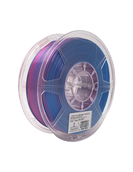 eSun ePLA-Silk Magic - Dual Colors | 3D Printing Filament | 1.75 mm (1Kg) | Red/Blue