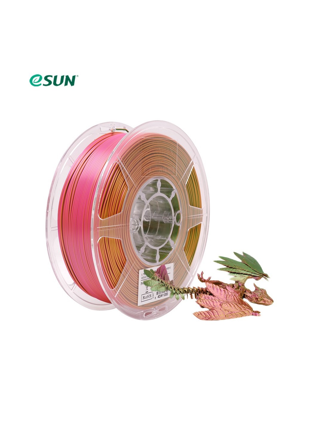 eSun ePLA-Silk Mystic - Triple Colors| 3D Printing Filament | 1.75 mm (1Kg) | Gold/Red/Green