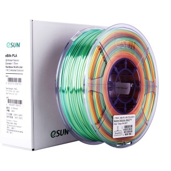 eSun ePLA-Silk | 3D-Druck Filament | 1,75 mm (1Kg) | Regenbogen