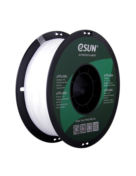 eSun eTPU-95A | 3D-printfilament | 1,75 mm (1 kg) | Hvid