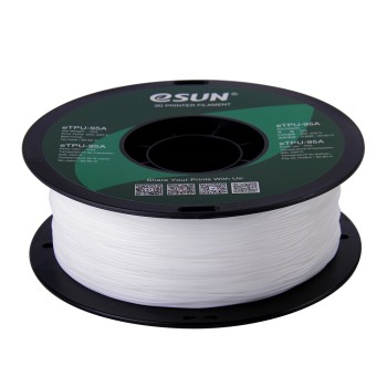 eSun eTPU-95A | Filamento para impressão 3D | 1.75mm (1Kg) | Branco