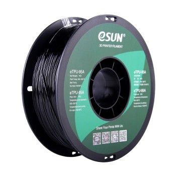 eSun eTPU-95A : Filament pour impression 3D : 1.75mm (1Kg) : Noir