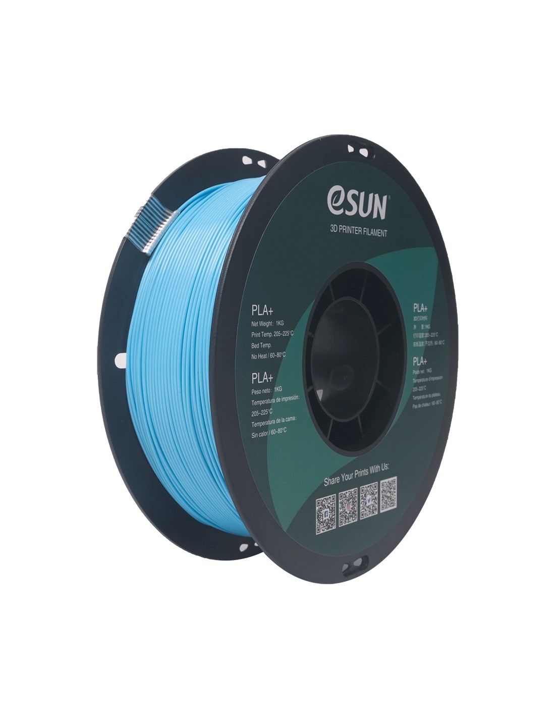 eSun PLA+ | 3D-Druck Filament | 1,75 mm (1Kg) | Space Blue