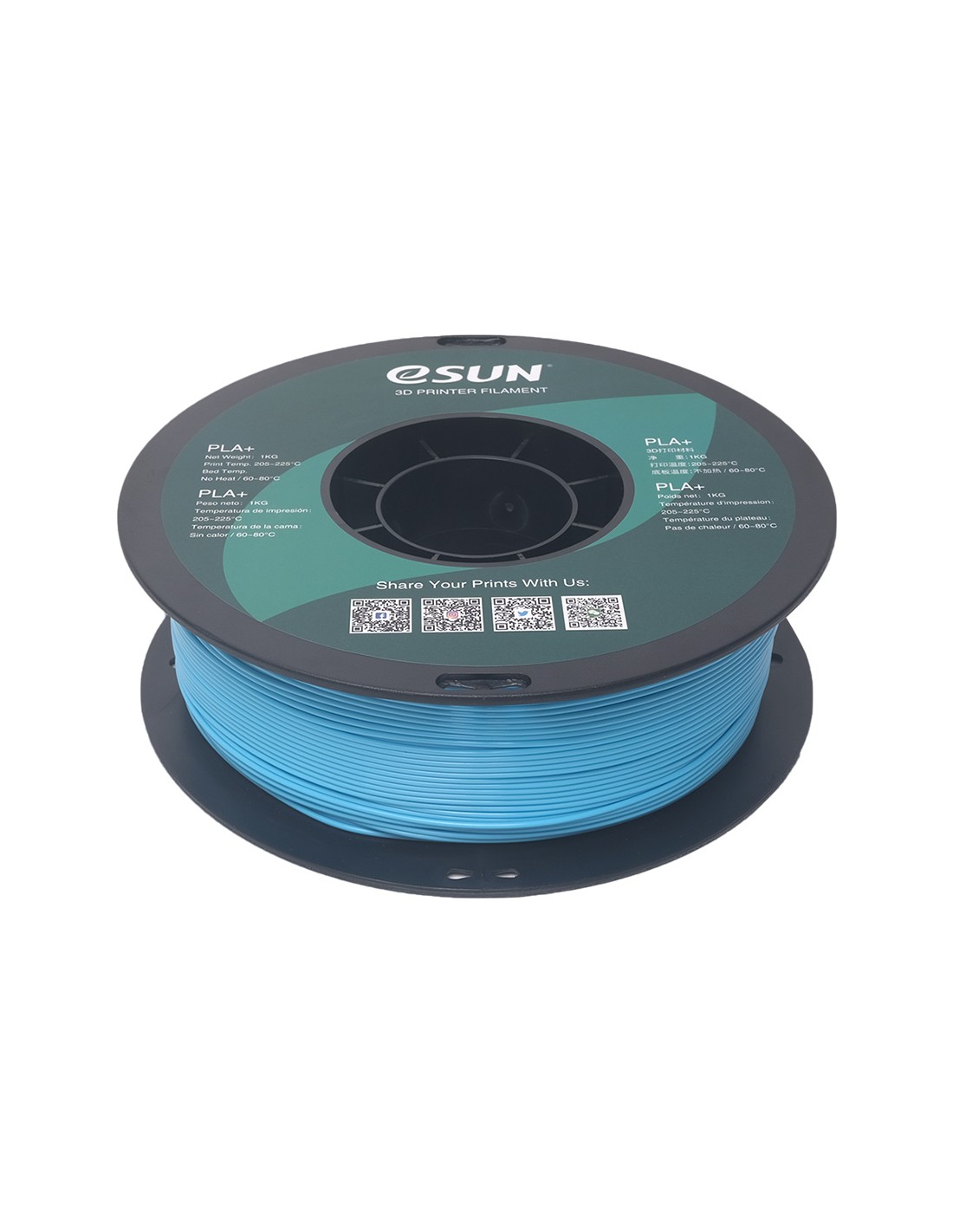 eSun PLA+ | 3D-Druck Filament | 1,75 mm (1Kg) | Space Blue