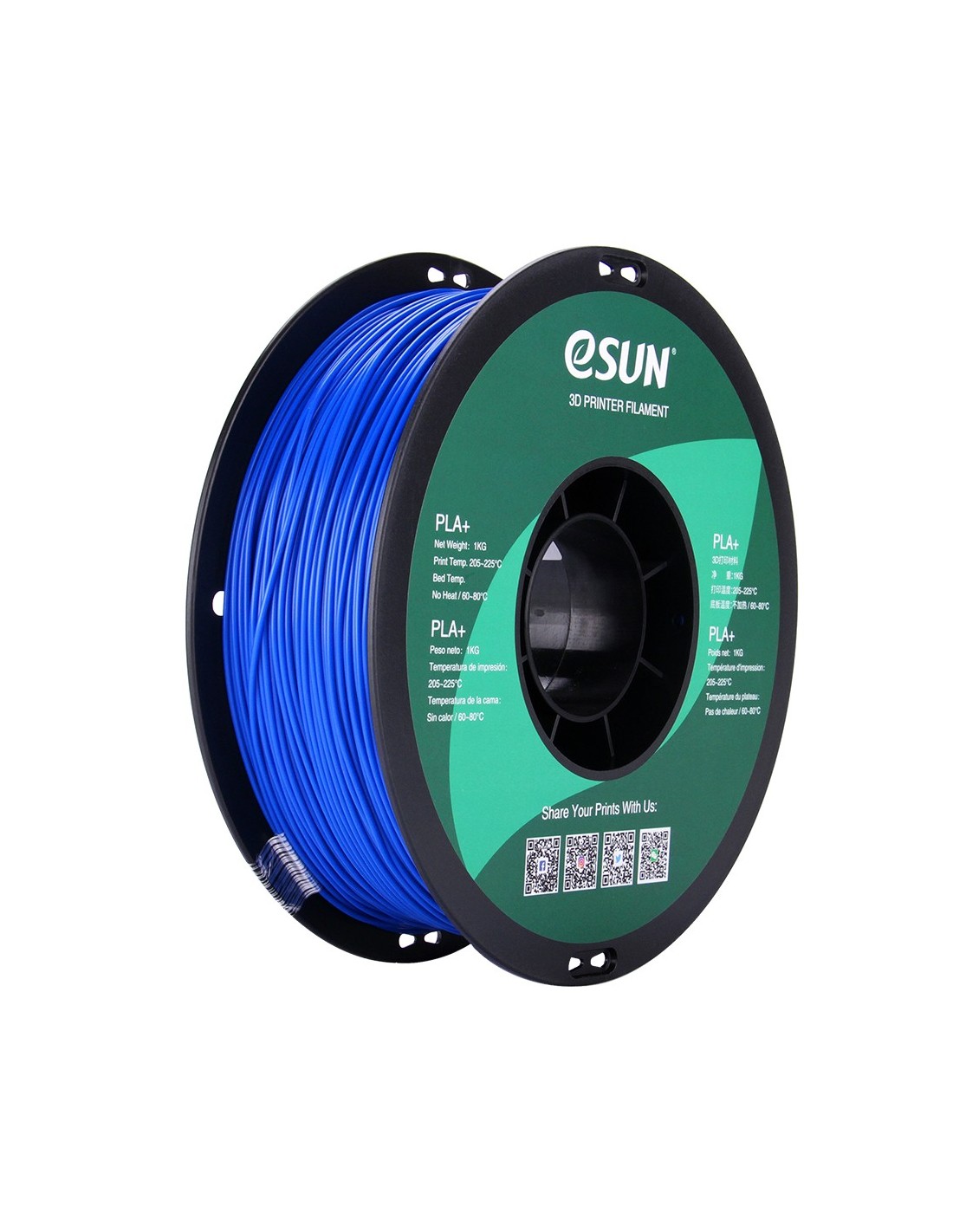 eSun PLA+ | 3D-Druck-Filament | 1,75 mm (1Kg) | Blau