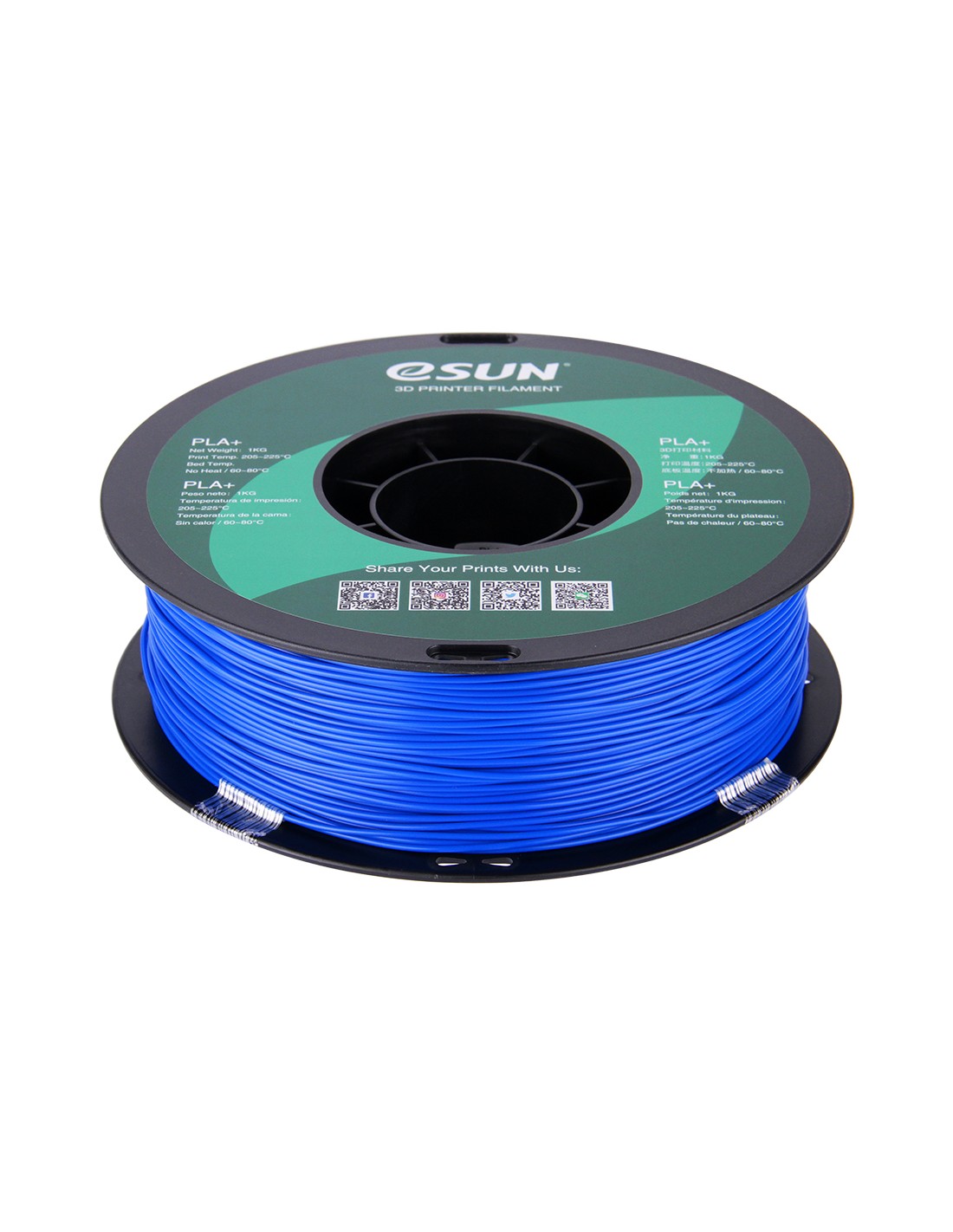 eSun PLA+ | Filamento para impressão 3D | 1.75 mm (1Kg) | Azul