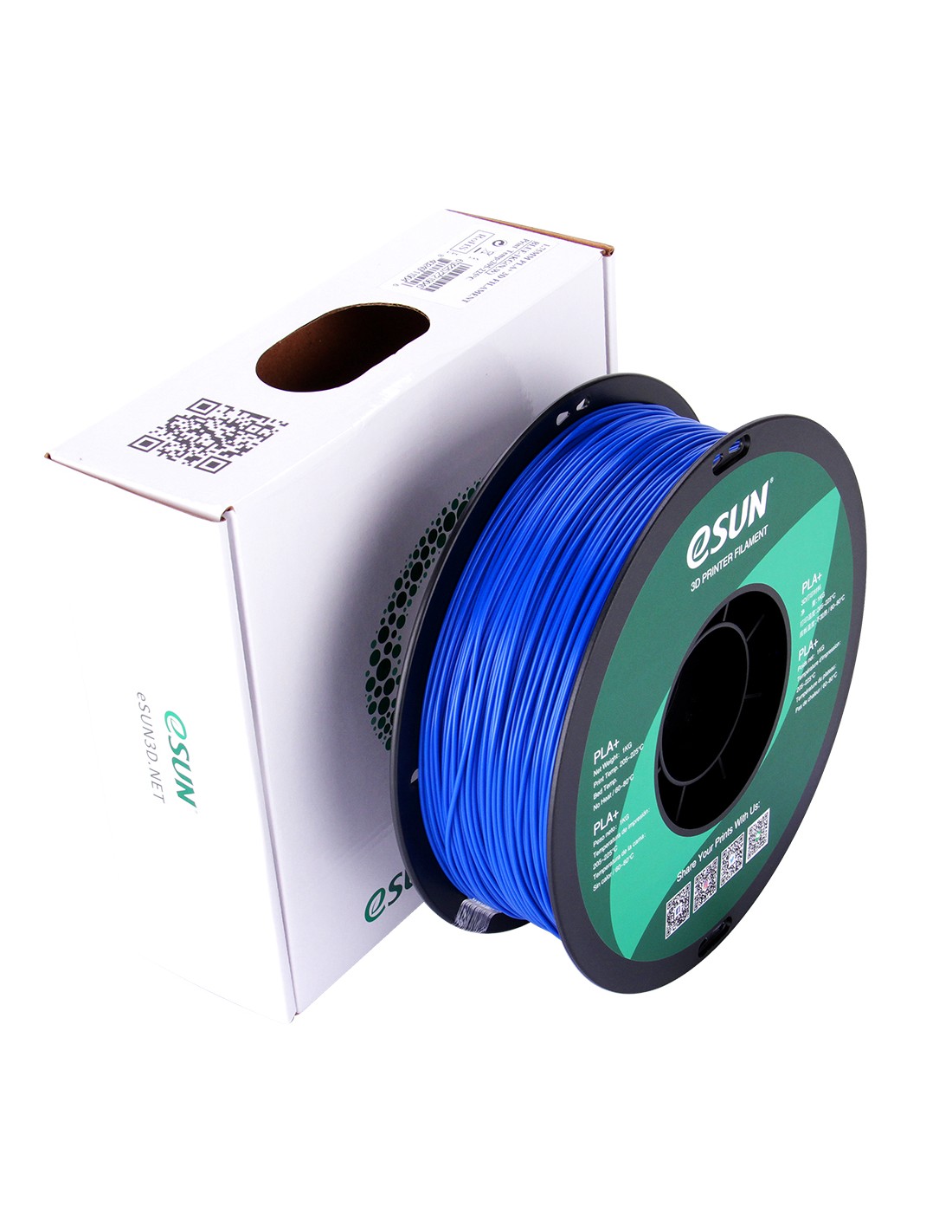 eSun PLA+ | Filamento para impressão 3D | 1.75 mm (1Kg) | Azul