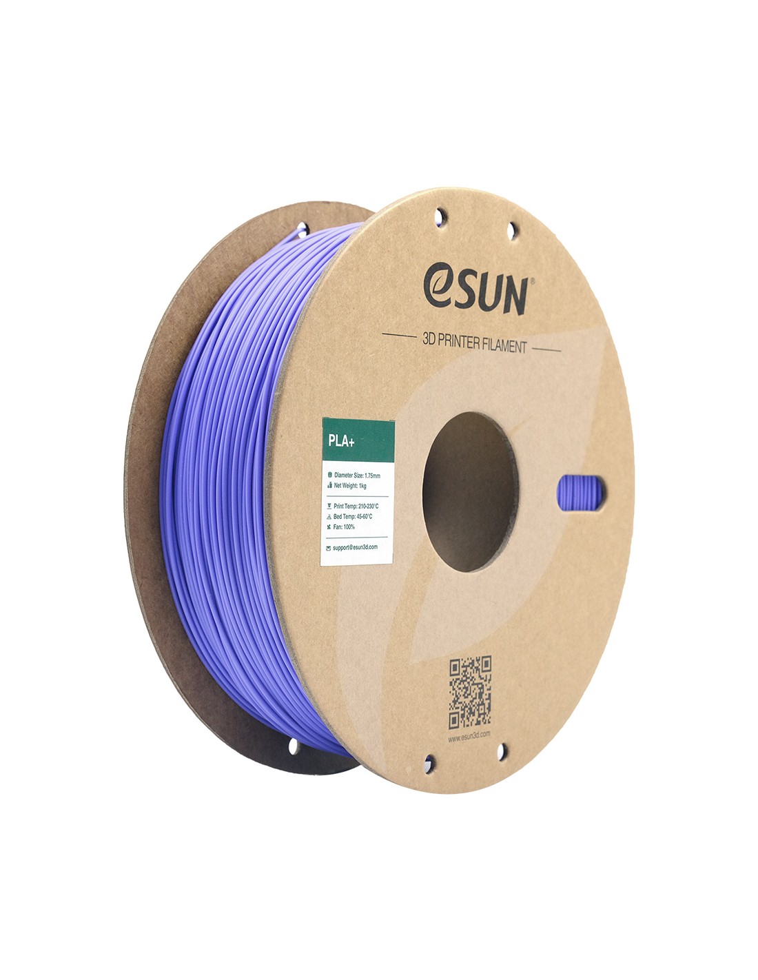 eSun PLA+ : Filament pour Impression 3D : 1,75 mm (1Kg) : Très Bleu Peri