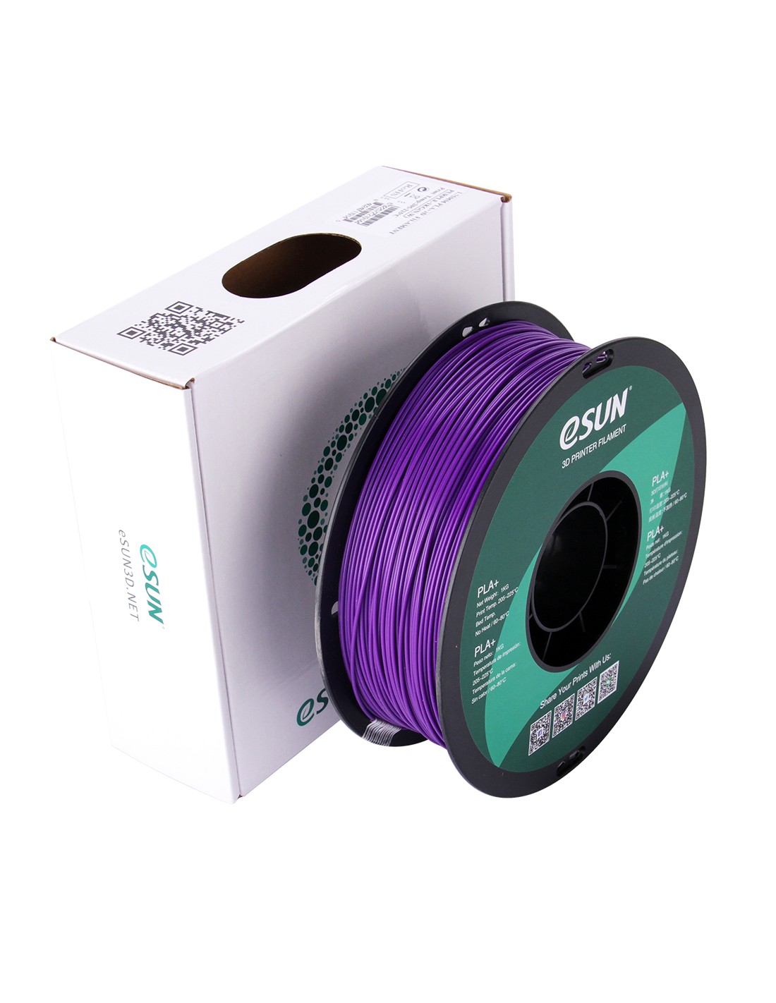 eSun PLA+ | Filamento para impressão 3D | 1.75mm (1Kg) | Roxo