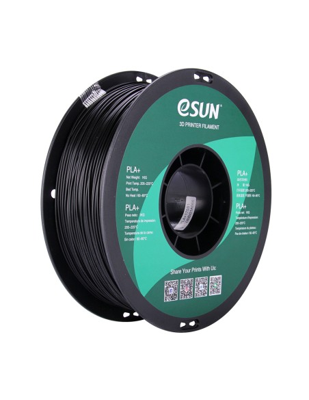 eSun PLA+ | 3D Druck Filament | 1.75mm (1Kg) | Schwarz