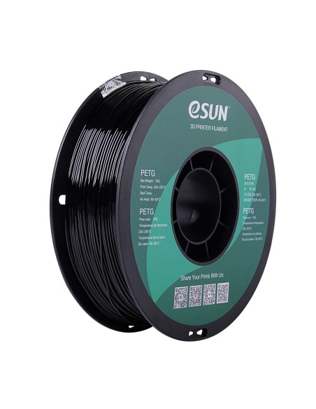 eSun PETG | 3D Druck Filament | 1.75mm (1Kg) | Schwarz