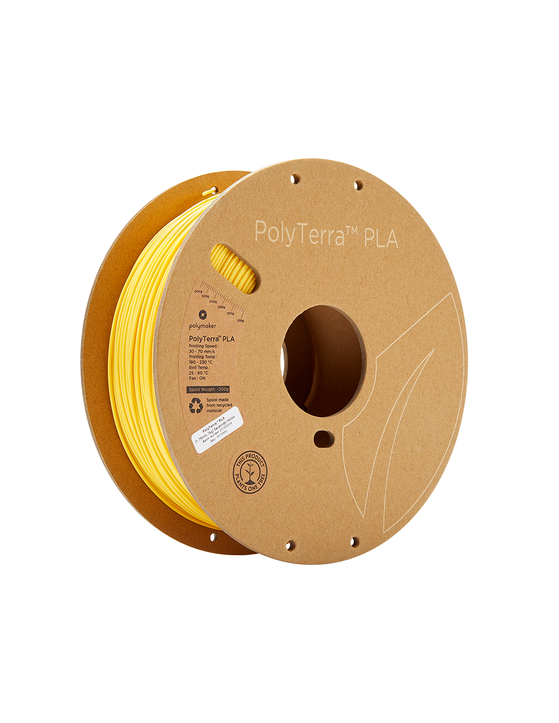 Polymaker PolyTerra PLA | 3D Printing Filament | 1,75 mm (1Kg) | Yellow