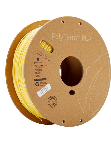 Polymaker PolyTerra PLA | 3D-Druck Filament | 1,75 mm (1Kg) | Bananengelb