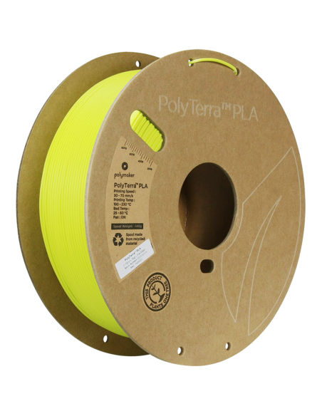 Polymaker PolyTerra PLA | Filamento para impressão 3D | 1,75 mm (1Kg) | Amarelo lima