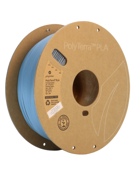 Polymaker PolyTerra PLA : 3D-Druck Filament : 1,75 mm (1Kg) : Aus Blau