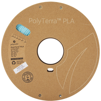 Polymaker PolyTerra PLA : Filamento para impressão 3D : 1,75 mm (1Kg) : Ice Blue