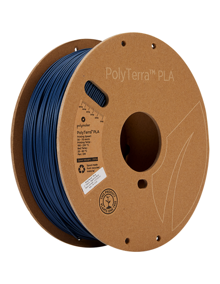 Polymaker PolyTerra PLA: 3D-printfilament: 1,75 mm (1 kg): Militærblå