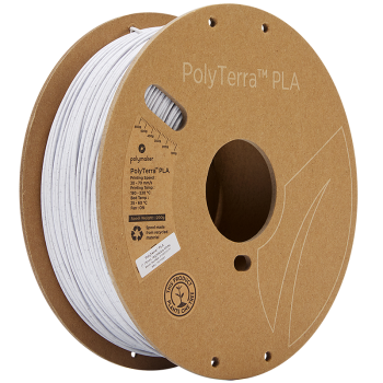 Polymaker PolyTerra PLA : Filamento para impressão 3D : 1,75 mm (1Kg) : Marble White