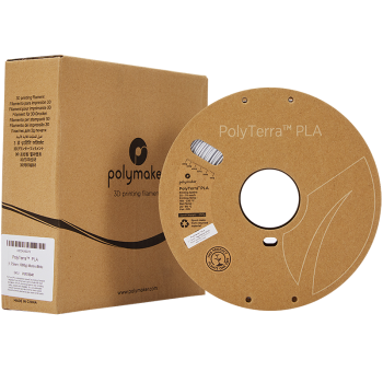 Polymaker PolyTerra PLA : Filamento para impressão 3D : 1,75 mm (1Kg) : Marble White