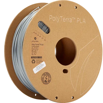 Polymaker PolyTerra PLA | 3D-Druck Filament | 1,75 mm (1Kg) | Grau