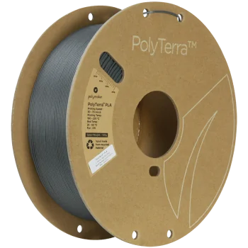 Polymaker PolyTerra PLA : Filamento para impressão 3D : 1,75 mm (1Kg) : Cinzento