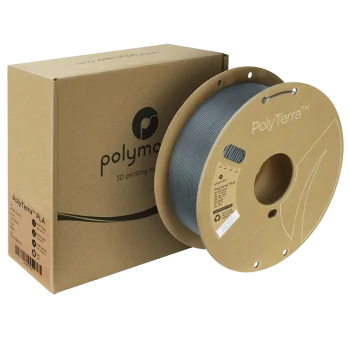 Polymaker PolyTerra PLA : 3D-Druck Filament : 1,75 mm (1Kg) : Aschgrau